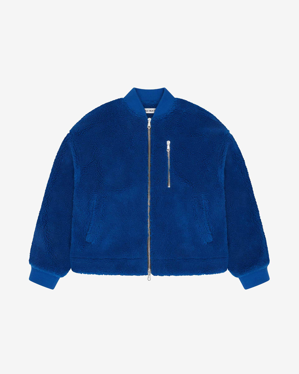 Cole Buxton | Wool Fleece Bomber | Mens | Wool Blend | Cobalt Blue