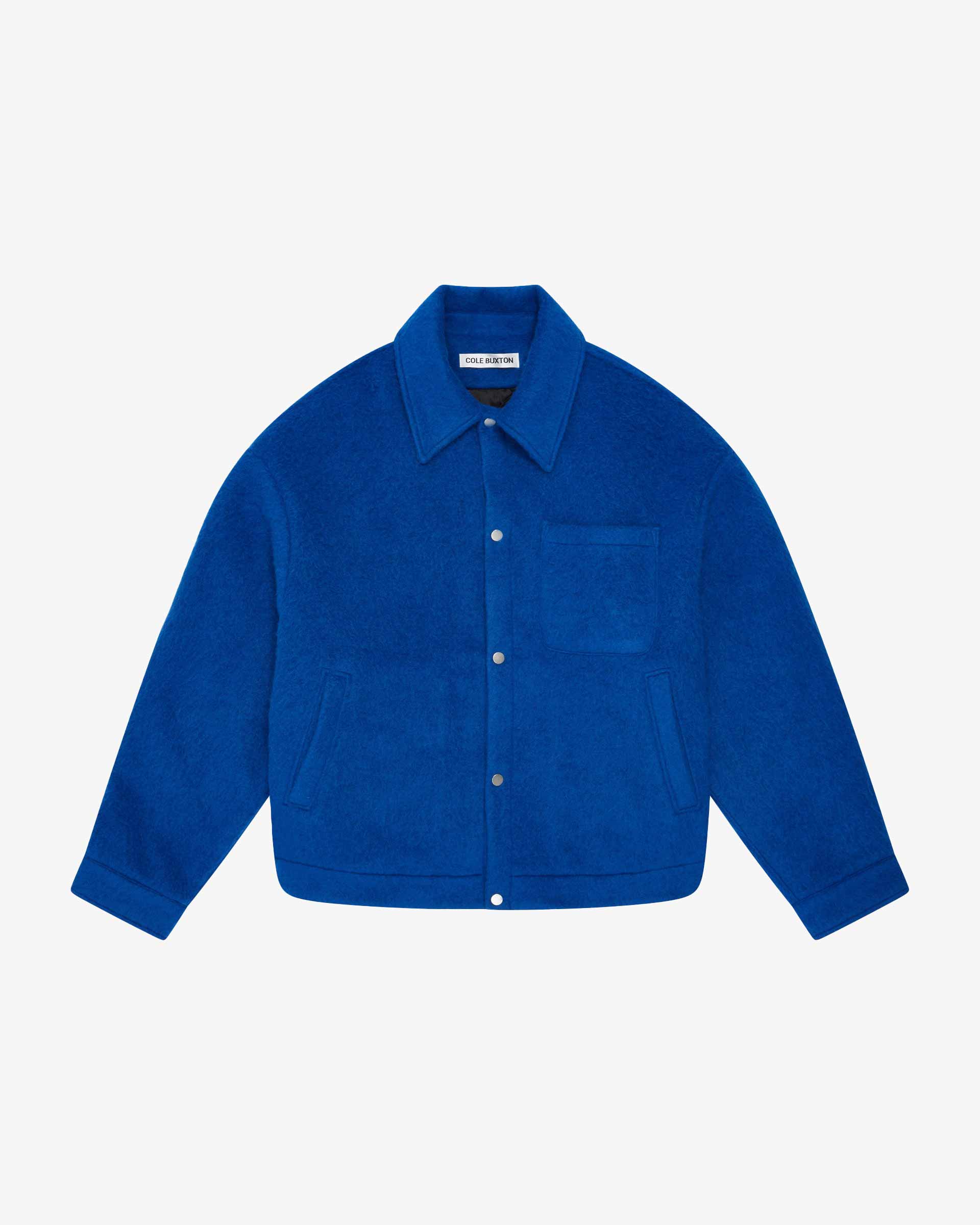 Cole Buxton | Overshirt | Mens | Wool | Cobalt Blue