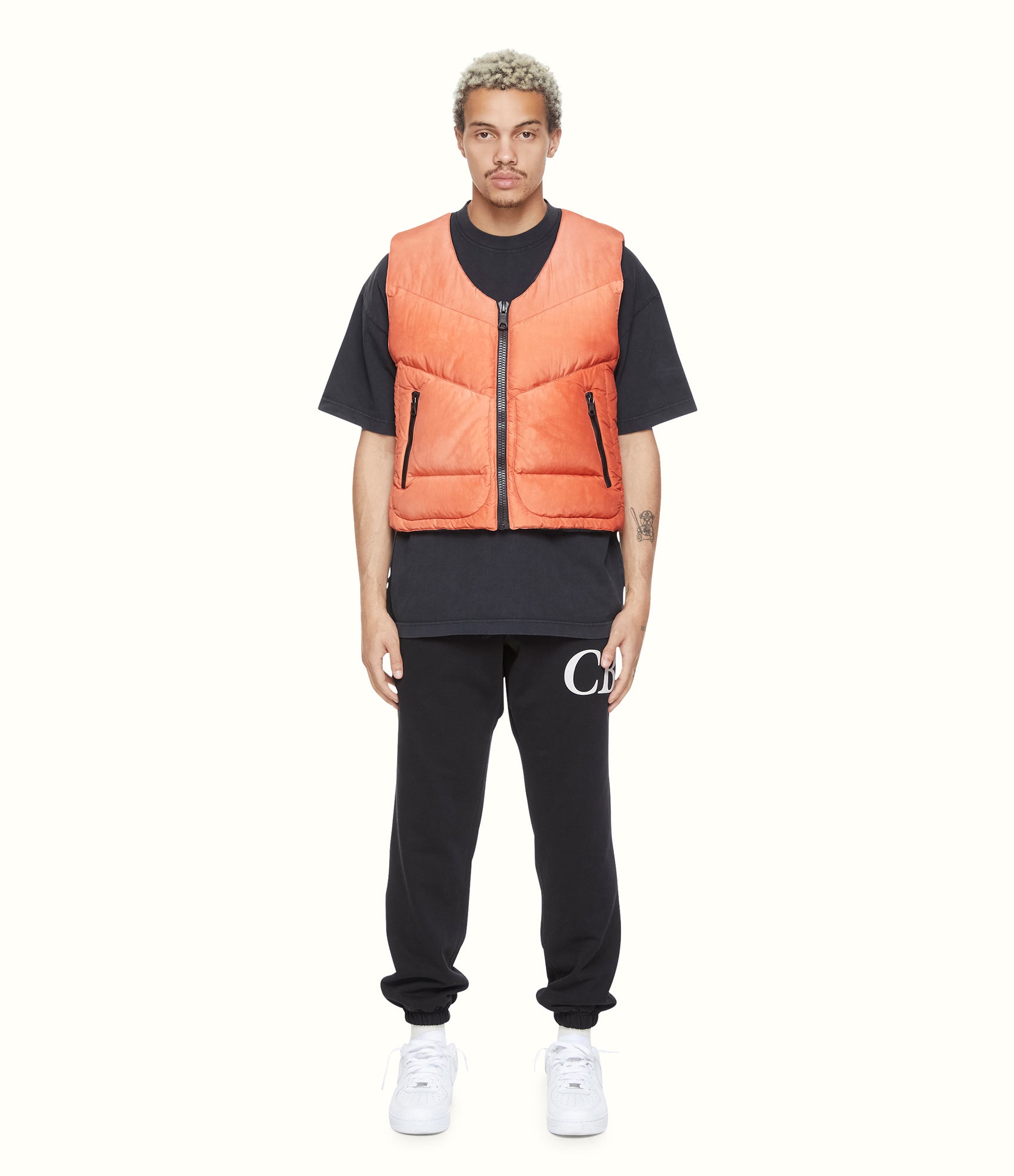 Cole Buxton | Insulated Vest | Mens | Silk Down | Orange
