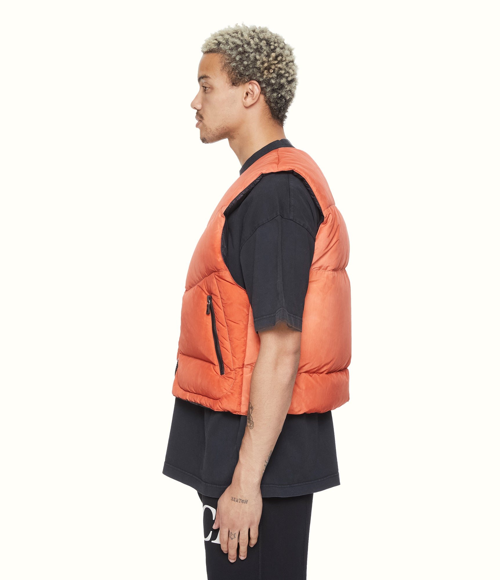 Cole Buxton | Insulated Vest | Mens | Silk Down | Orange