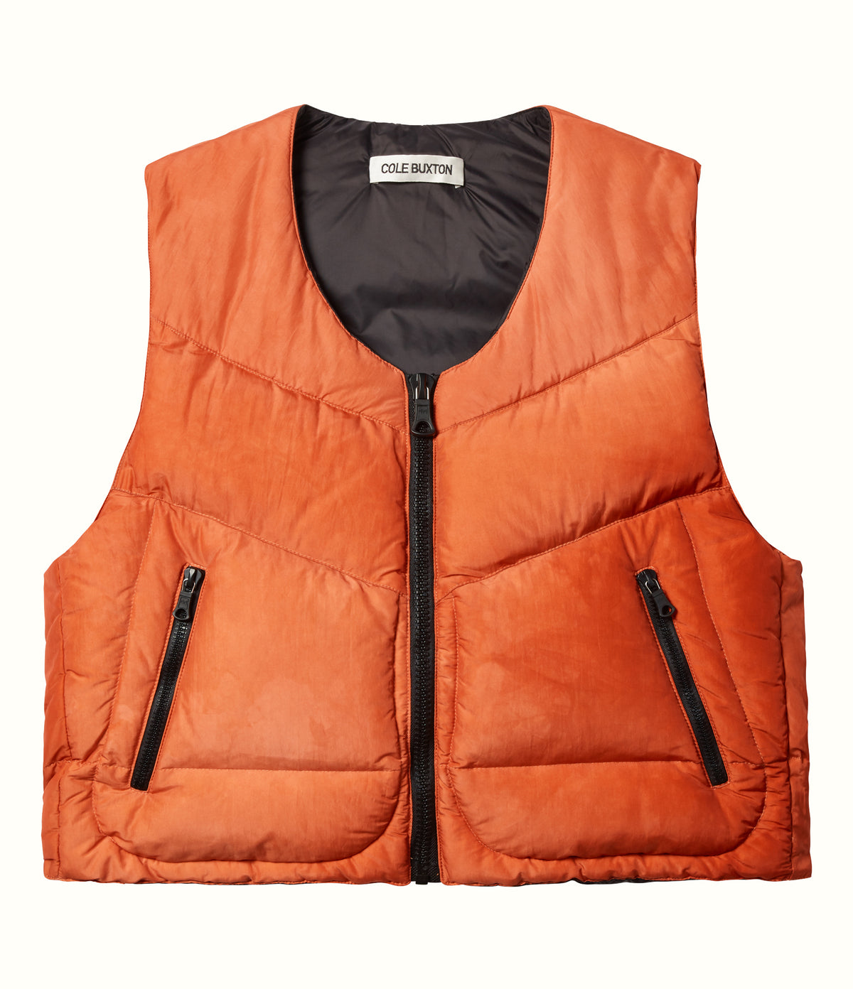 Cole Buxton | Insulated Vest | Mens | Silk Down | Orange
