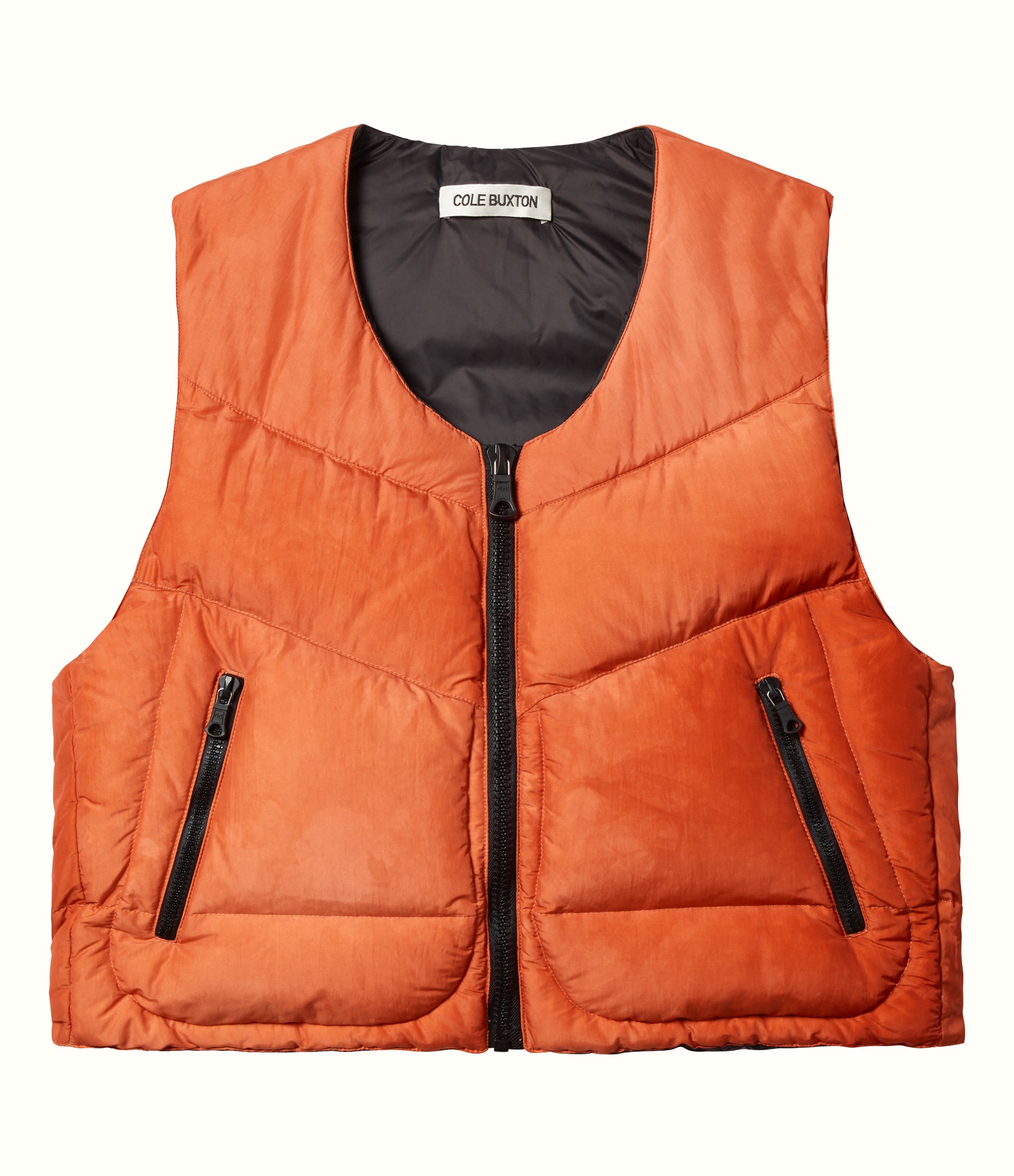 Cole Buxton | Insulated Vest | Mens | Silk Down | Orange